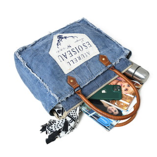 Denim Boho Chic Canvas Shoulder Bag - Glamourous Grace