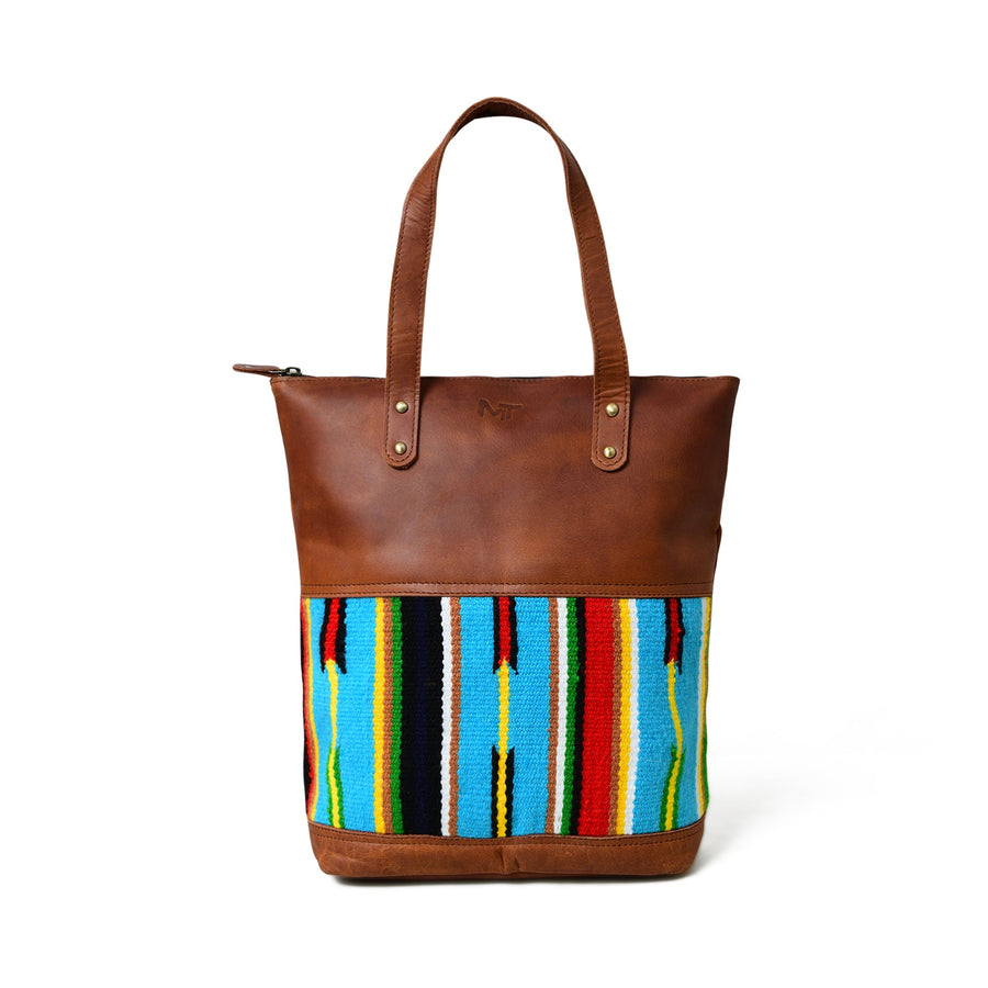 Multicoloured Leather Tote Bag - Glamourous Grace