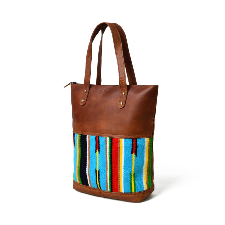 Multicoloured Leather Tote Bag - Glamourous Grace