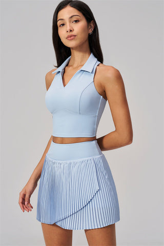 The Ziv Polo Crop Top Tennis Dress 2-Piece Set