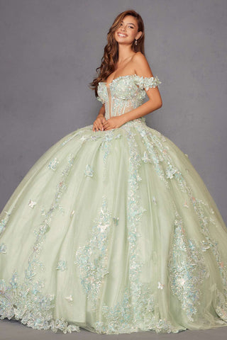 Juliet JT1485J Off the Shoulder Cinderella Quinceanera Ball Gown