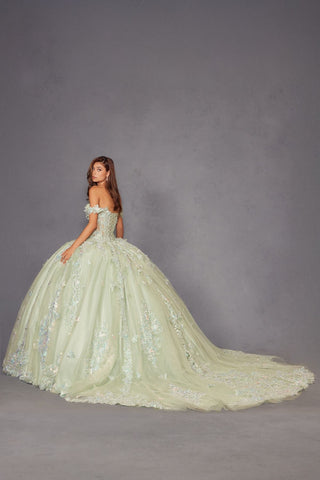Juliet JT1485J Off the Shoulder Cinderella Quinceanera Ball Gown