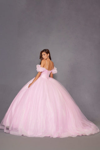 Juliet JT1487H Cold Shoulder quinceanera Ball Gown