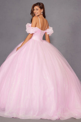 Juliet JT1487H Cold Shoulder quinceanera Ball Gown