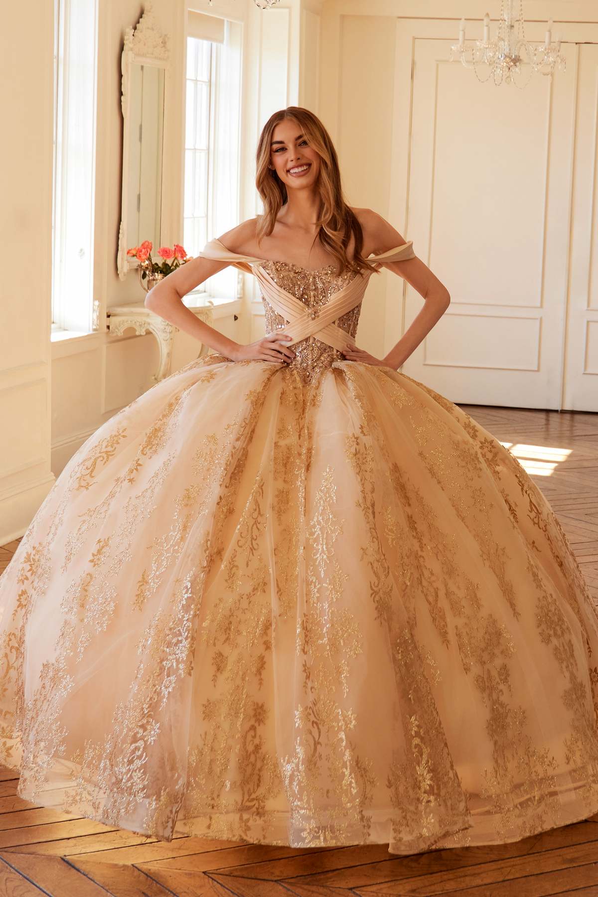 Juliet JT1488H Royal Princess A-Line Ball Gown Quinceanera - Glamourous Grace