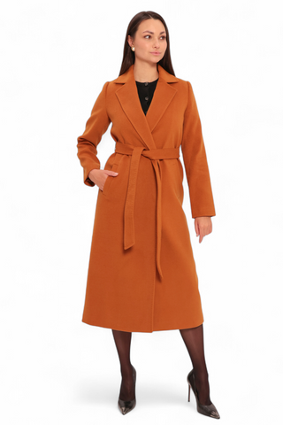 Harrington Classic Wraparound Overcoat in Cinnamon
