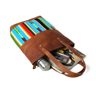 Multicoloured Leather Tote Bag - Glamourous Grace