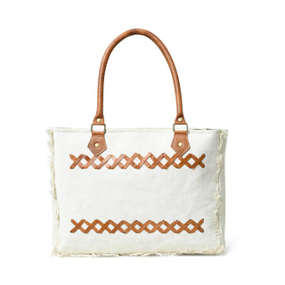 Urban Zigzag Canvas Shopper's Tote - Glamourous Grace