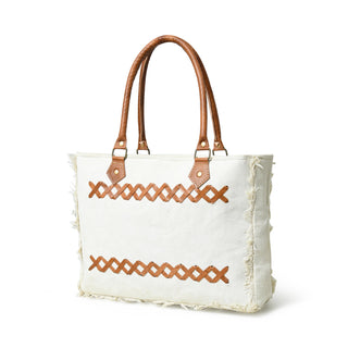 Urban Zigzag Canvas Shopper's Tote - Glamourous Grace