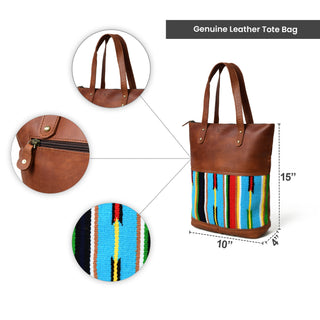 Multicoloured Leather Tote Bag - Glamourous Grace