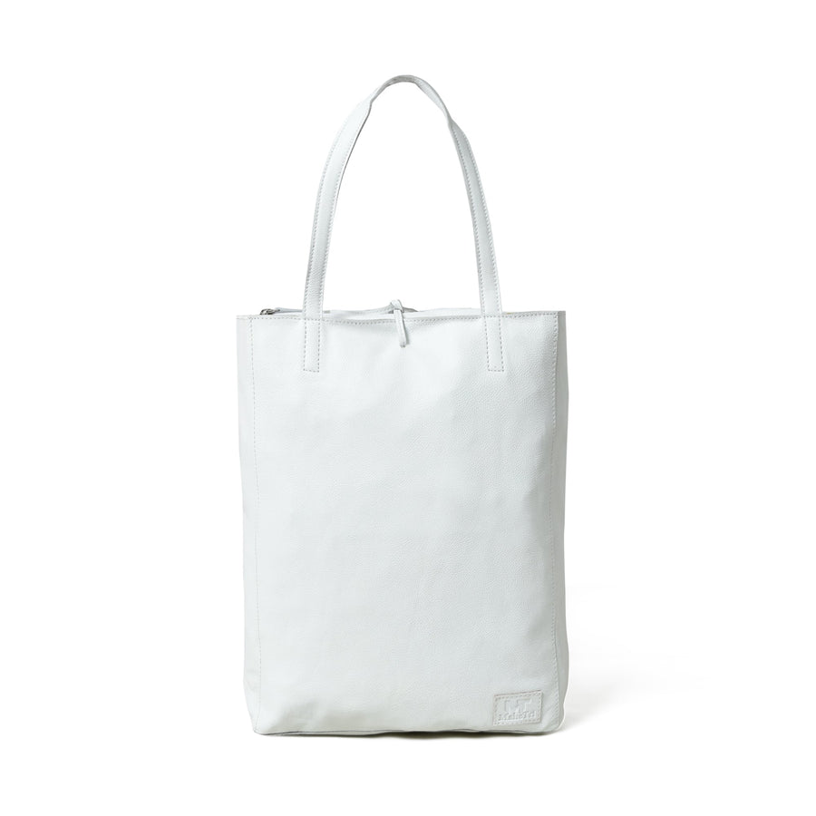 White Leather Shoulder Tote Bag - Glamourous Grace