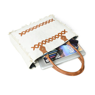 Urban Zigzag Canvas Shopper's Tote - Glamourous Grace
