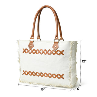 Urban Zigzag Canvas Shopper's Tote - Glamourous Grace