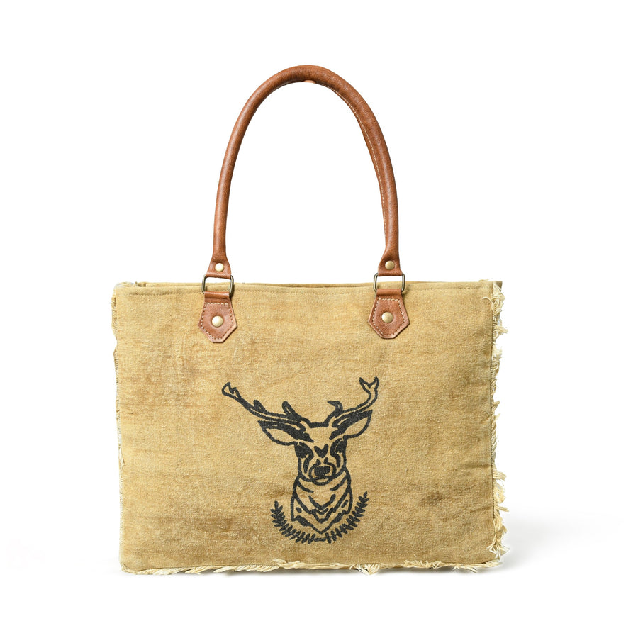 Nordic Charm Canvas Shoulder Tote Bag - Glamourous Grace
