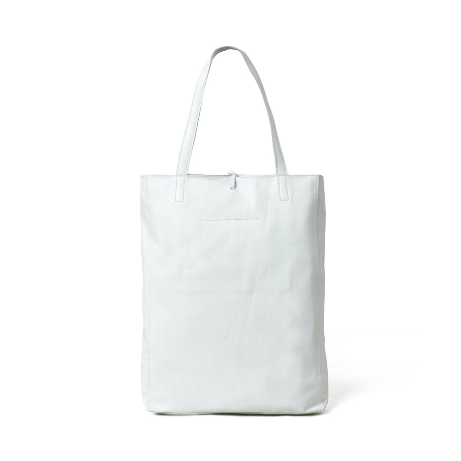 White Leather Shoulder Tote Bag - Glamourous Grace