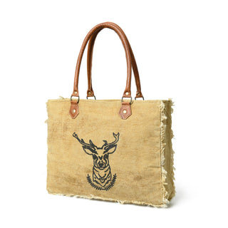 Nordic Charm Canvas Shoulder Tote Bag - Glamourous Grace