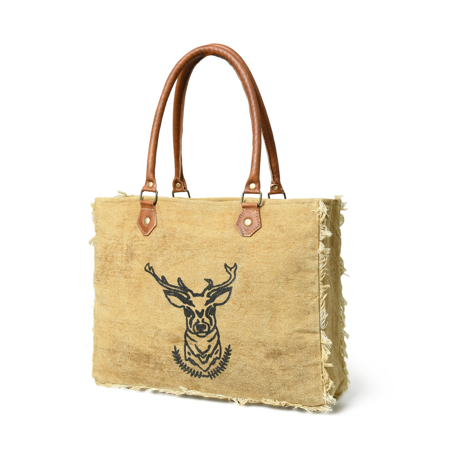 Nordic Charm Canvas Shoulder Tote Bag - Glamourous Grace