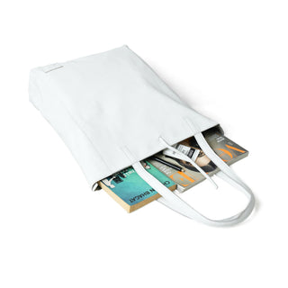 White Leather Shoulder Tote Bag - Glamourous Grace