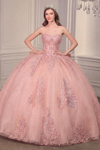 Ladivine 15715 Strapless Quinceanera Poofy A-Line Sweet 16 Gown - Glamourous Grace