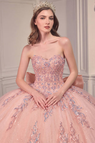Ladivine 15715 Strapless Quinceanera Poofy A-Line Sweet 16 Gown - Glamourous Grace