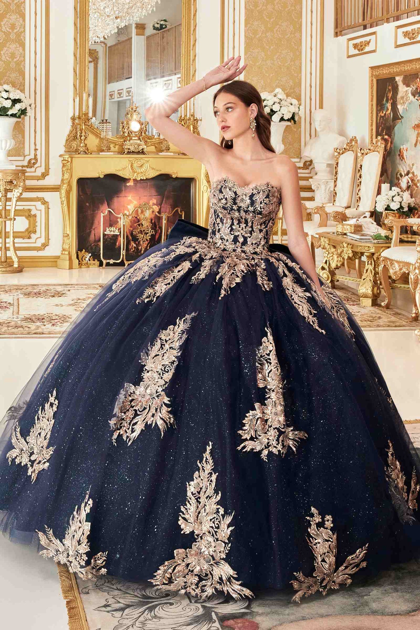 Ladivine 15715 Strapless Quinceanera Poofy A-Line Sweet 16 Gown - Glamourous Grace