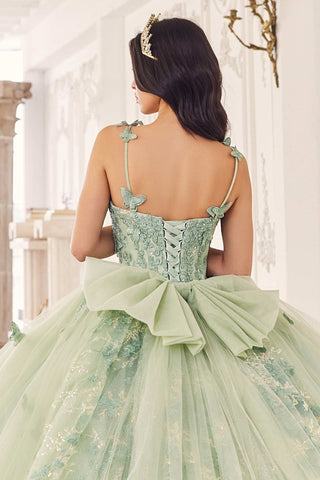 Ladivine 15718 Long Princess Layered Tulle 3D Applique Ball Gown