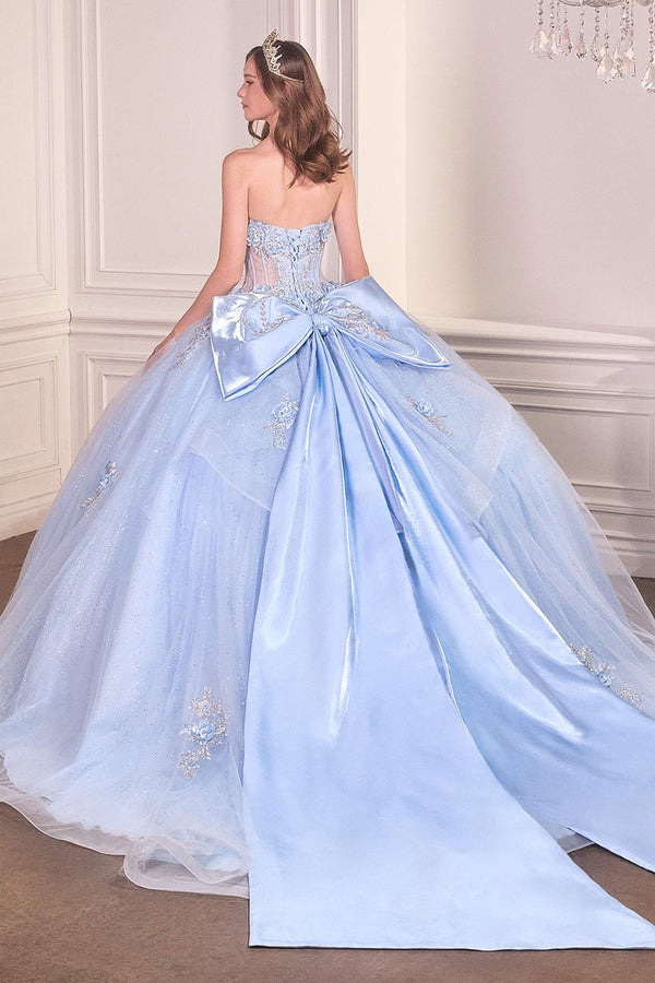 Ladivine 15726 Strapless Sweetheart Quinceanera Ball Gown - Glamourous Grace
