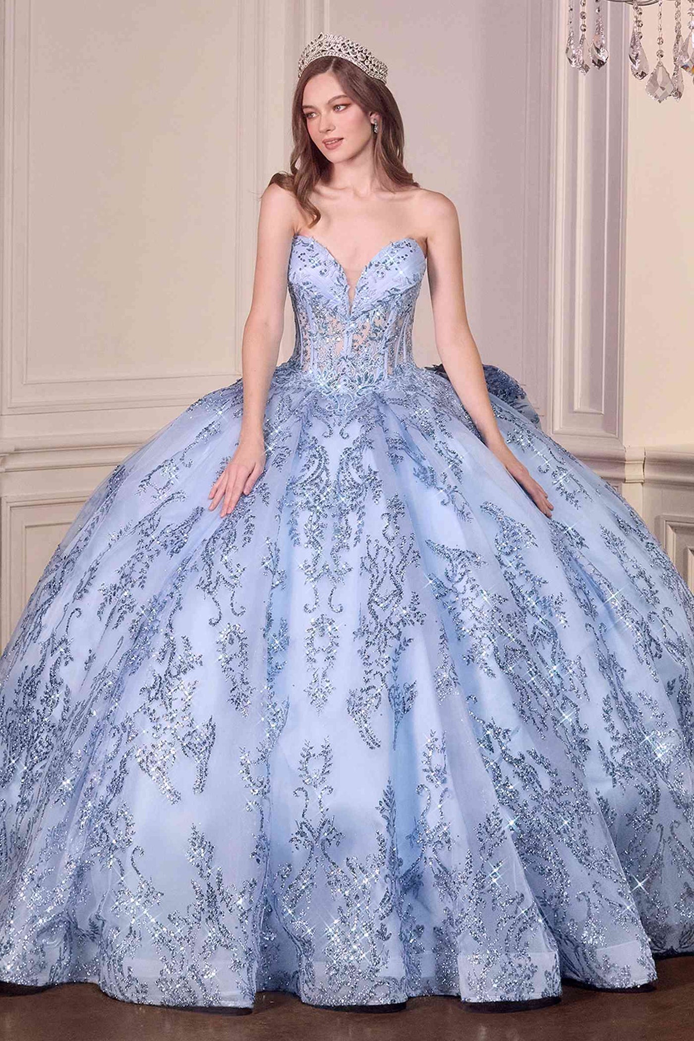 Ladivine 15732 Fairytale Strapless Sweetheart Cinderella Quinceanera Ball Gown - Glamourous Grace