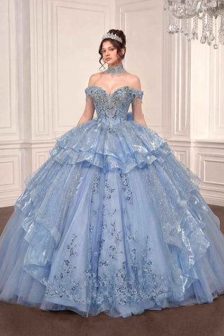 Ladivine 15742 Off the Shoulder Poofy Quinceanera Ball Gown
