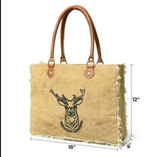 Nordic Charm Canvas Shoulder Tote Bag - Glamourous Grace