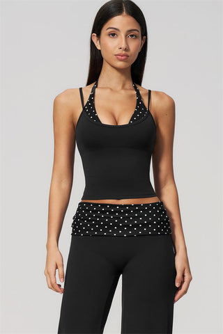 The Enliven Halter Tank Top Straight Leg Pants 2-Piece Set