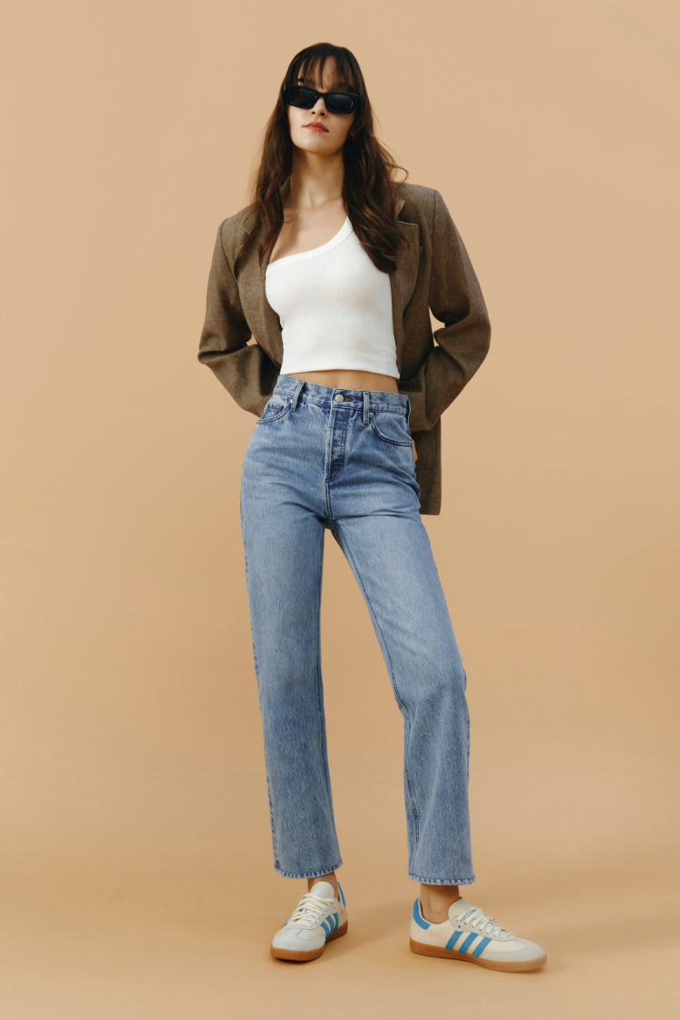 Manhattan High Rise Straight Ankle Jeans HJ160 - Glamourous Grace