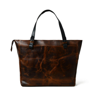 Portland Leather Tote with Zipper - Glamourous Grace