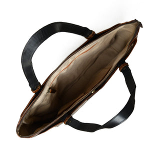 Portland Leather Tote with Zipper - Glamourous Grace