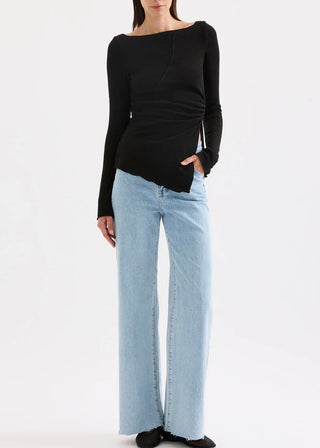 Cora Long Sleeve Top | Black