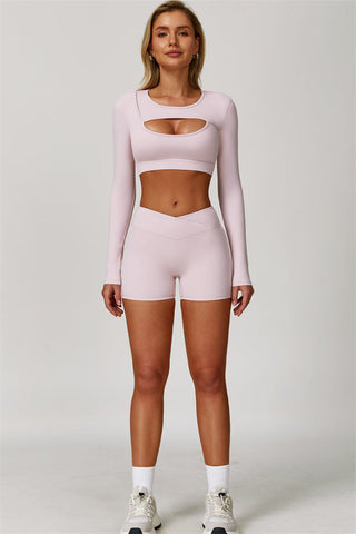 The Lavish Long Sleeve Cut-out Crop Top