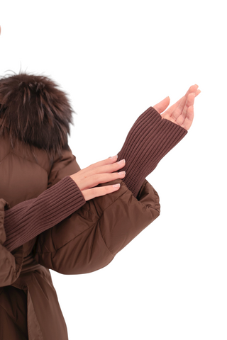 Genuine Fur Trim Down Fill Coat