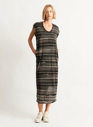 Raquel Allegra Cocoon Dress - stripe