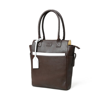 Chestnut Charm Brown Leather Tote - Glamourous Grace