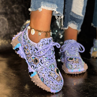 Women's Rhinestone Durian Casual Sneakers