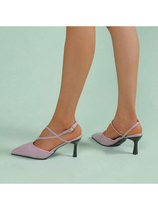 J.Adams Cosmo mauve heels featuring a stylish pointed toe and sleek stiletto heel, perfect for elegant occasions.