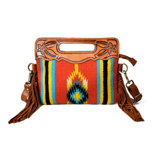 Western Leather Clutch Tooling Purse - Glamourous Grace