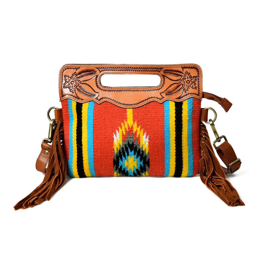 Western Leather Clutch Tooling Purse - Glamourous Grace