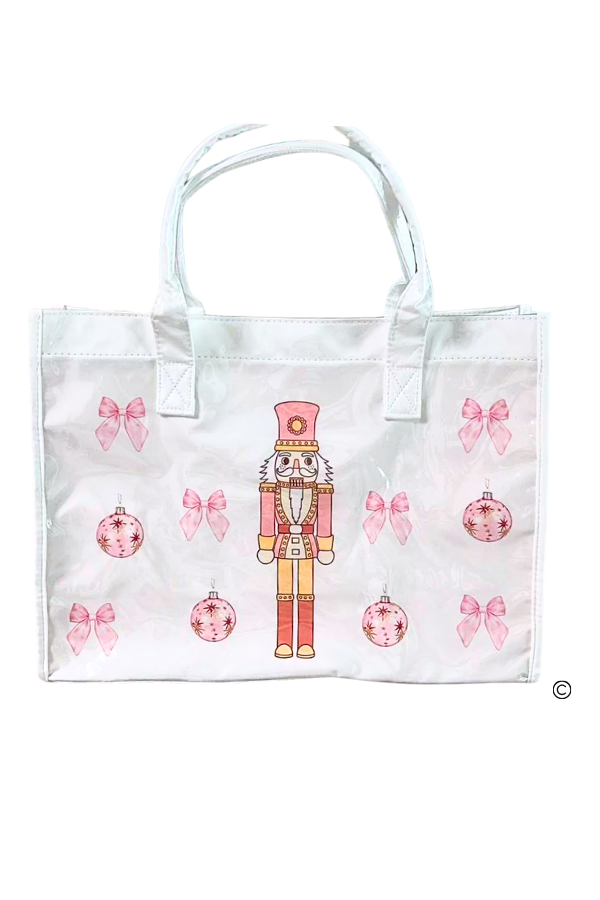 SC - ETA 9/30-10/14 Plum Adorable Nutcracker Vinyl Tote Bag - Glamourous Grace