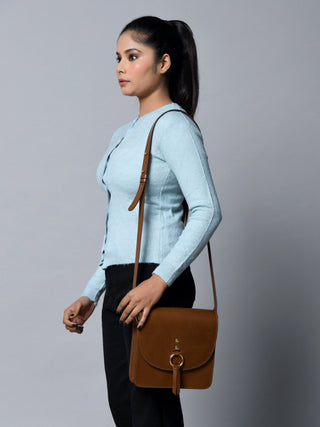 Brown Elegance Crossbody Sling Bag - Glamourous Grace
