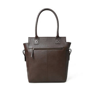 Chestnut Charm Brown Leather Tote - Glamourous Grace