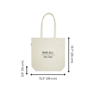 New York City Tote with Zipper and Inside Pocket – Cream - Glamourous Grace