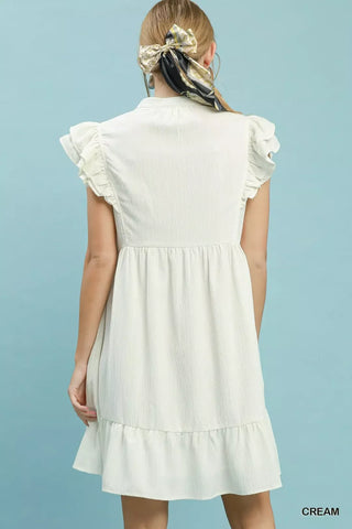 Umgee Ruffle Sleeve Babydoll Dress - Glamourous Grace