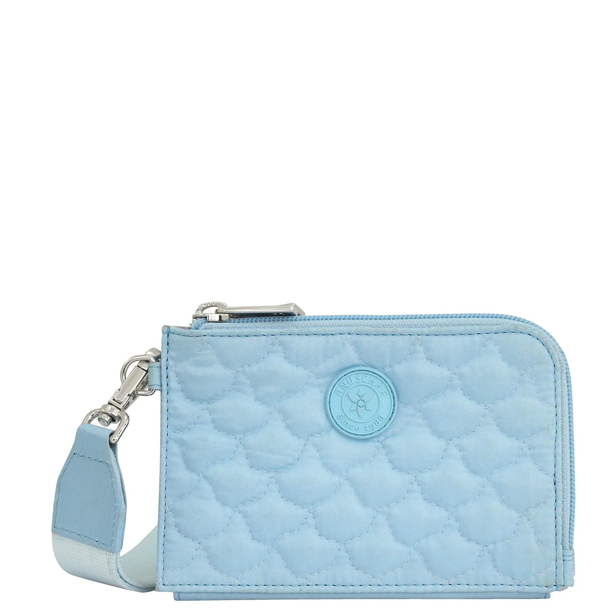 Wanderlust Quilted Fabric Double Zip Wristlet - 18003