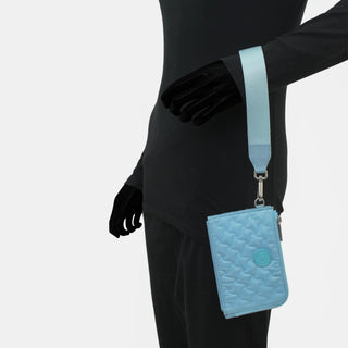 Wanderlust Quilted Fabric Double Zip Wristlet - 18003